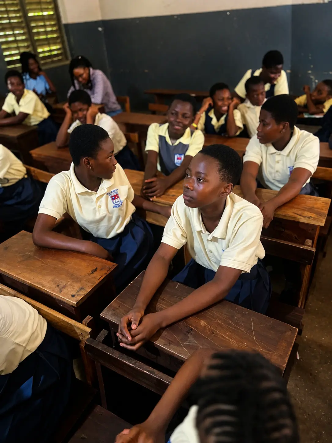 Girls participating in a Kelsies Foundation school outreach program